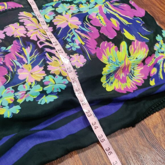Comfyluxe Boho Whimsy Floral Crocheted Detailing Tassels Long Kimono Onesize NWT - Picture 14 of 15